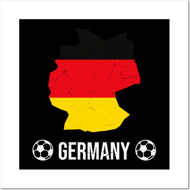 Germany Soccer Map National Team Fan Football Wall Art by Foxxy Merch
